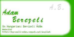 adam berczeli business card